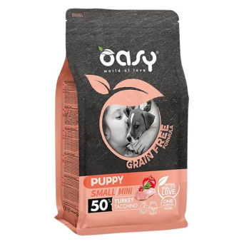 OASY Grain Free Puppy Small&Mini con Tacchino 800 gr. - 
