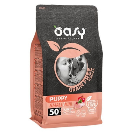 OASY Grain Free Puppy Small&Mini con Tacchino 2,5 kg. - 