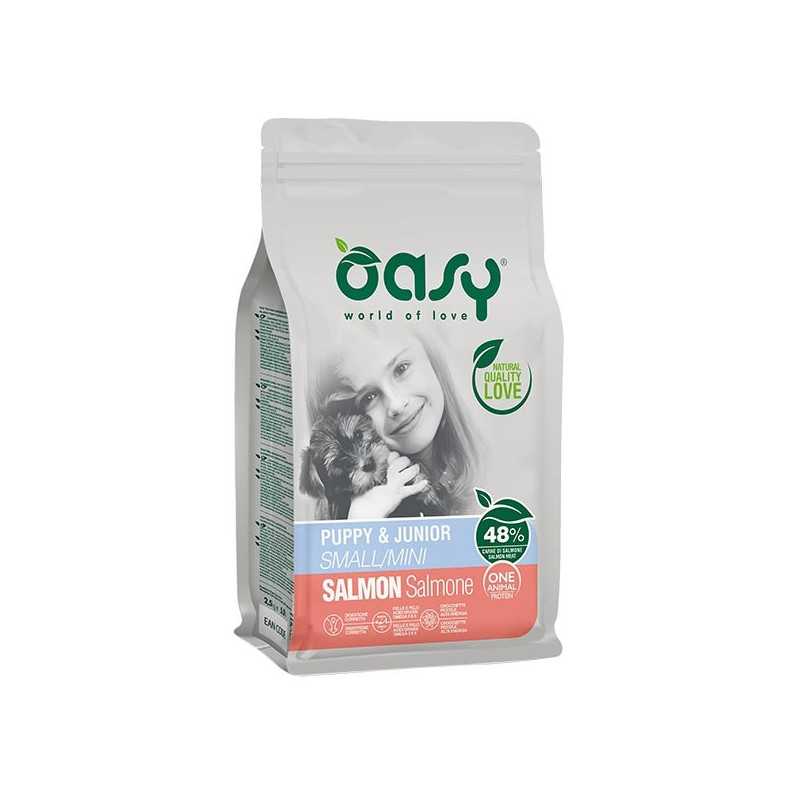 OASY One Animal Protein Puppy et Junior Small et Mini avec Saumon 2,5 kg. OASY One Animal Protein Puppy et Junior Small et Mini avec Saumon 2,5 kg.
