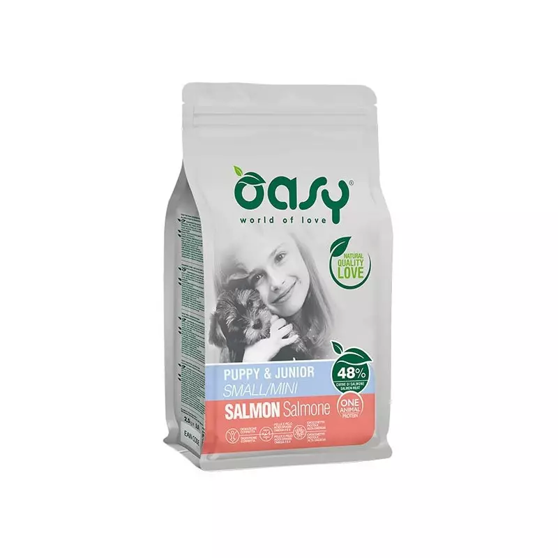 OASY One Animal Protein Puppy & Junior Small & Mini with Salmon 2,5 kg.