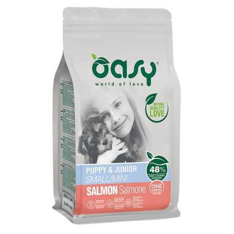 OASY One Animal Protein Puppy et Junior Small et Mini avec Saumon 2,5 kg.