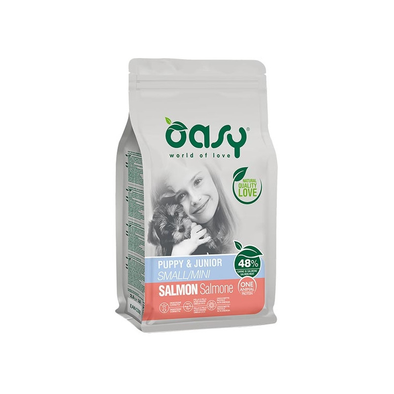 OASY One Animal Protein Puppy & Junior Small & Mini with Salmon 800 gr.