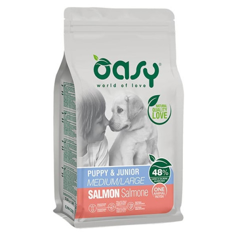OASY One Animal Protein Puppy&Junior Medium&Large con Salmone 12 kg. - 