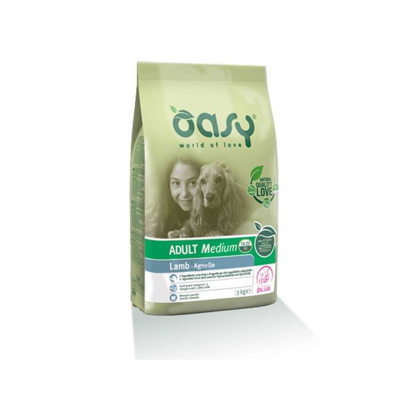OASY Adult Medium avec Agneau 12 kg.