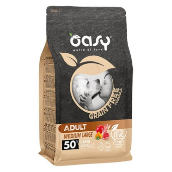 OASY Grain Free Adult Medium & Large mit Lamm 2,5 kg.