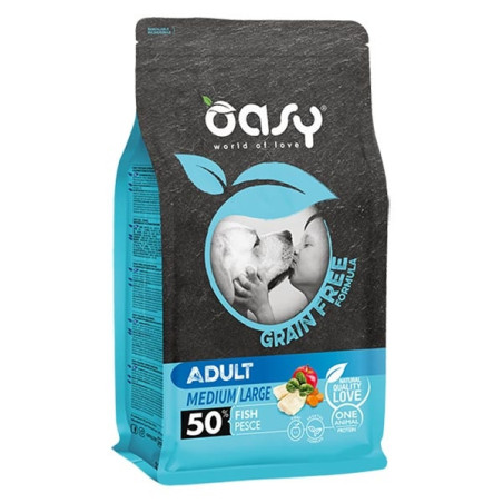 OASY Grain Free Adult Medium&Large con Pesce 2,5 kg. - 