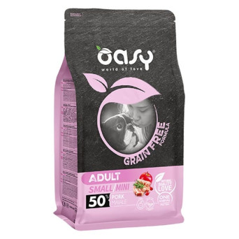 OASY Grain Free Adult Small&Mini con Maiale 800 gr. - 