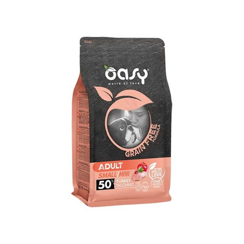OASY Grain Free Adult Small et Mini avec Dinde 800 g.