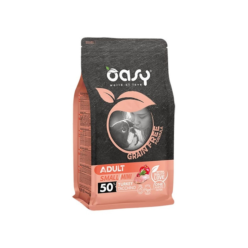 OASY Grain Free Adult Small & Mini with Turkey 800 gr.