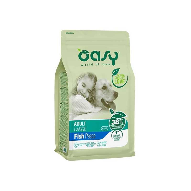 OASY Lifestage Adult Large avec Poisson 12 kg.
