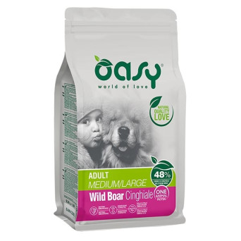 OASY One Animal Protein Adult Medium&Large con Cinghiale 2,5 kg. - 