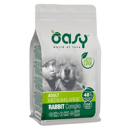 OASY One Animal Protein Adult Medium&Large con Coniglio 2,5 kg. - 