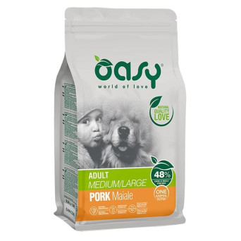 OASY One Animal Protein Adult Medium&Large con Maiale 2,5 kg. - 