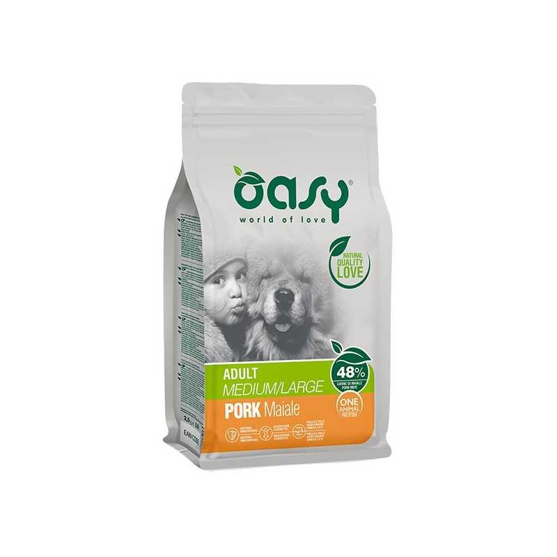 OASY One Animal Protein Adult Medium et Large avec Porc 12 kg. OASY One Animal Protein Adult Medium et Large avec Porc 12 kg.
