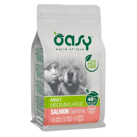 OASY One Animal Protein Adult Medium&Large con Salmone 2,5 kg. - 