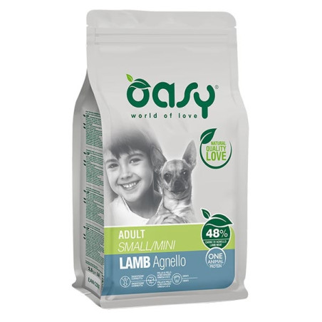 OASY One Animal Protein Adult Small&Mini con Agnello 800 gr. - 