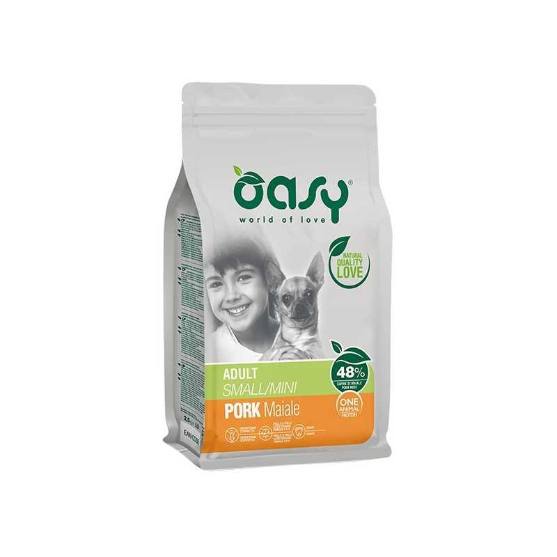 OASY One Animal Protein Adult Small et Mini avec Porc 2,5 kg. OASY One Animal Protein Adult Small et Mini avec Porc 2,5 kg.