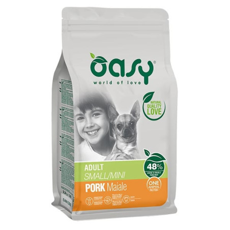 OASY One Animal Protein Adult Small&Mini con Maiale 2,5 kg. - 