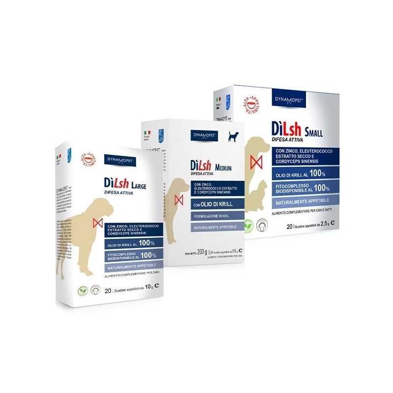 DYNAMOPHET Dilsh Small Cani et Gatti (20 sachets 2,50 g.) DYNAMOPHET Dilsh Small Cani et Gatti (20 sachets 2,50 g.)