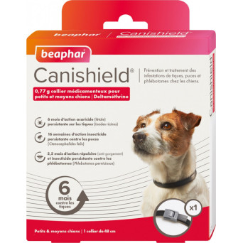 BEAPHAR Canishield Hundehalsband Small / Medium 48 cm.