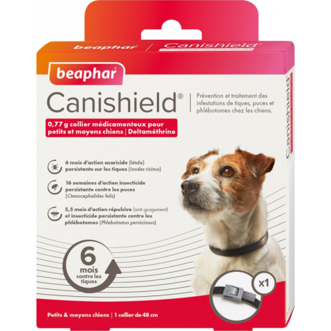 BEAPHAR Canishield Dog Collar Small / Medium 48 cm.