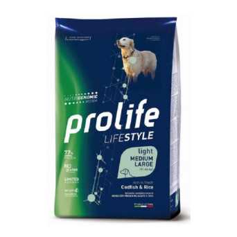 PROLIFE Life Style Adult Light Merluzzo e Riso Medium/Large 12 kg. -