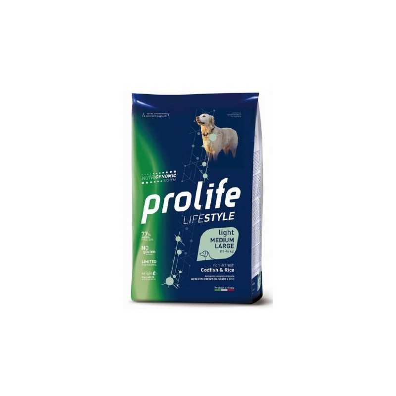 PROLIFE Life Style Adult Light Cabillaud et Riz Medium/Large 12 kg. PROLIFE Life Style Adult Light Cabillaud et Riz Medium/Large 12 kg.