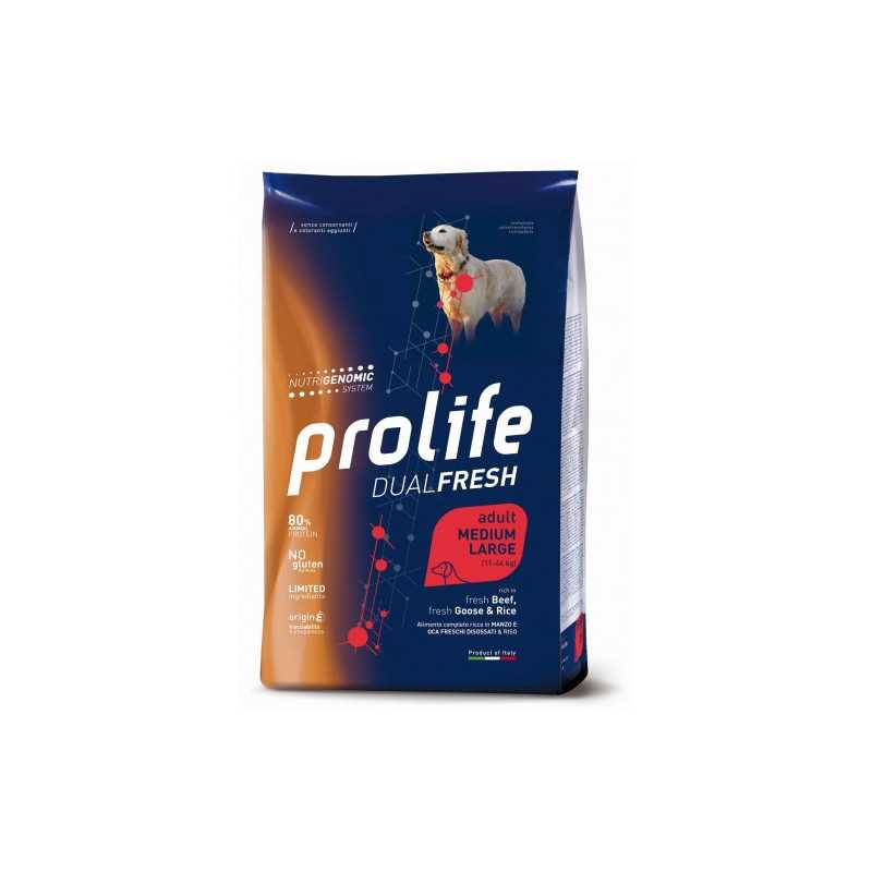 PROLIFE Dual Fresh Bœuf, Oca et Riz Medium/Large 12 kg.