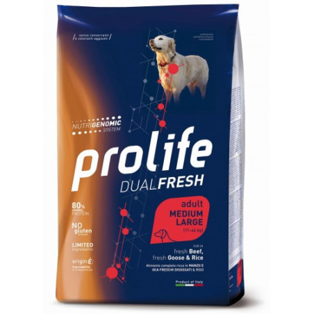 PROLIFE Dual Fresh Manzo, Oca e Riso Medium/Large 12 kg. - 