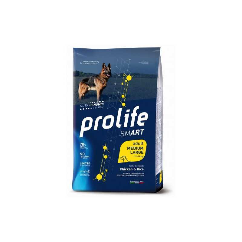 PROLIFE Smart Adult Poulet et Riz Medium/Large 12 kg. PROLIFE Smart Adult Poulet et Riz Medium/Large 12 kg.