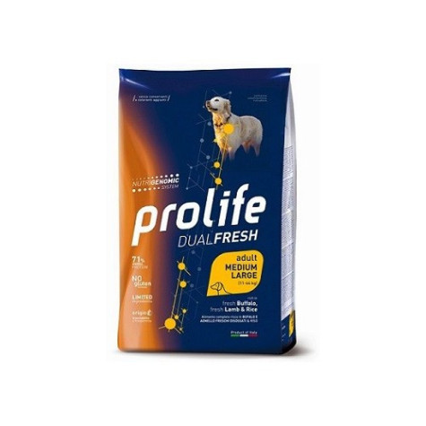 PROLIFE Dual Fresh Adult Buffalo, Lamb and Rice 12 kg.