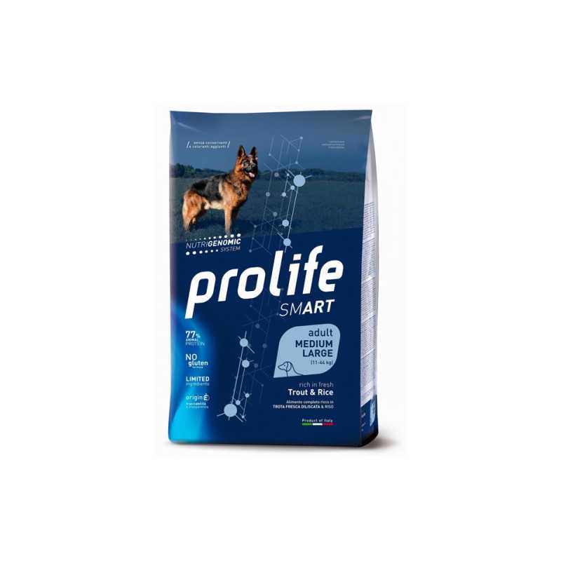 PROLIFE Smart Adult Truite et Riz 12 kg. PROLIFE Smart Adult Truite et Riz 12 kg.