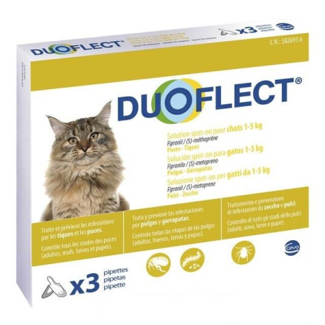 Duoflect cats 1-5 kg 3 spots on pipettes