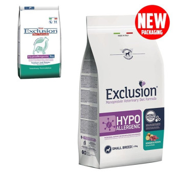 EXCLUSION Diet Hypoallergenic Small Breed Cervo e Patate 2 kg. - 