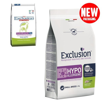 EXCLUSION Diet Hypoallergenic Small Breed Insects and Peas 2 kg.