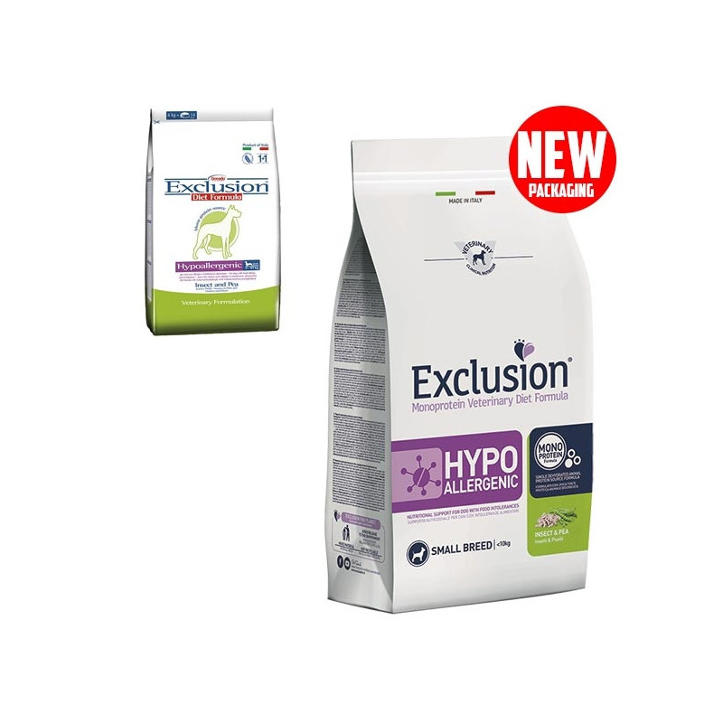 EXCLUSION Diet Hypoallergenic Small Breed Insetti et petits pois 2 kg EXCLUSION Diet Hypoallergenic Small Breed Insetti et petits pois 2 kg