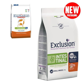 EXCLUSION Diet Intestinal Small Breed Maiale e Riso 800 gr. - 