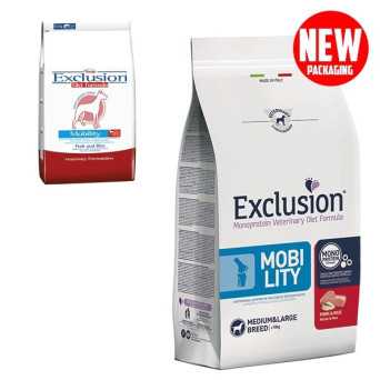 EXCLUSION Diet Mobility Medium/Large Breed Maiale e Riso 12 kg. -
