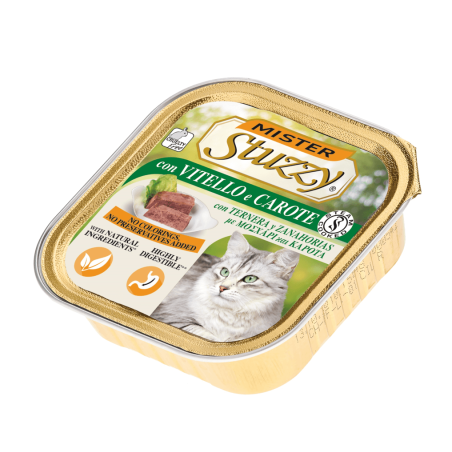 Mister Stuzzy Gatto con Vitello e Carote 100 Gr. - 