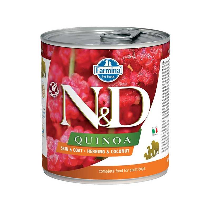 FARMINA Natural et Delicious Quinoa Skin et Coat avec Aringa et Cocco 285 g.