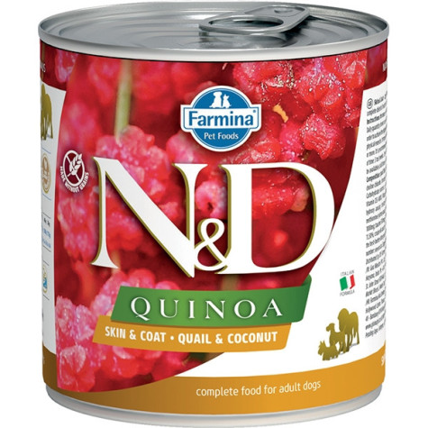 FARMINA Natural & Delicious Quinoa Skin & Coat con Quaglia e Cocco 285 gr. - 