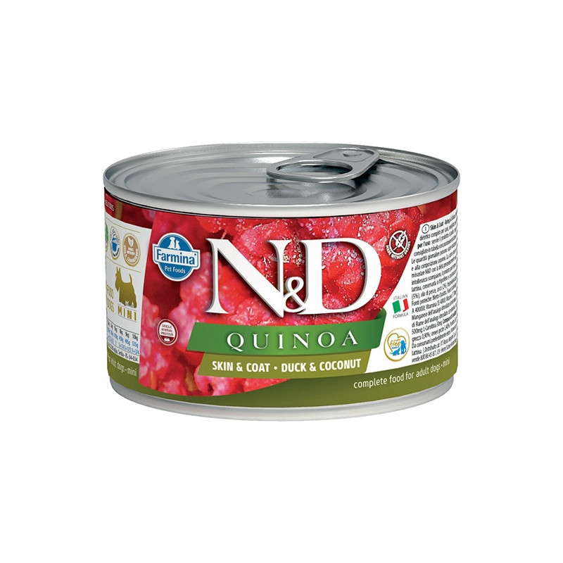 FARMINA Natural & Delicious Quinoa Skin & Coat Mini con Anatra e Cocco 140 gr.