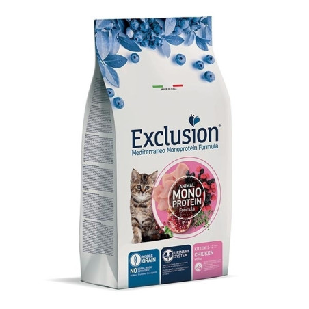 EXCLUSION Mediterraneo Monoprotein Kitten All Breeds Pollo 1,5 kg. - 