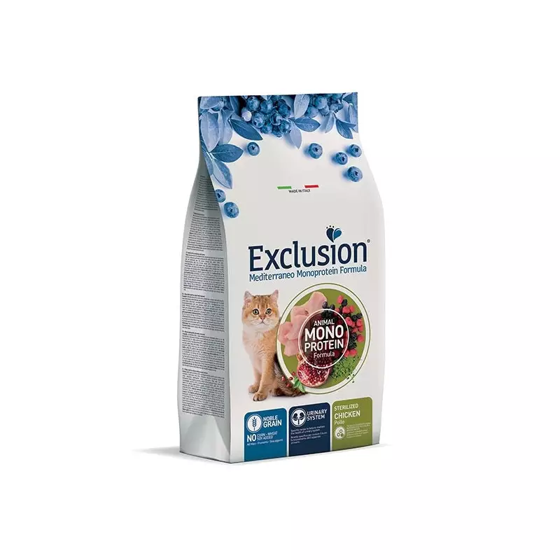 EXCLUSION Mediterraneo Monoprotein Sterilized Adult All Breeds Chicken 300 gr.