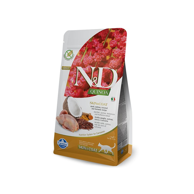 FARMINA n et d Quinoa Skin et Coat Caille 1,5 kg. FARMINA n et d Quinoa Skin et Coat Caille 1,5 kg.