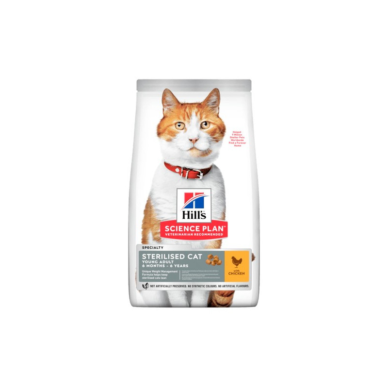 HILL'S Science Plan Adult Sterilised Cat avec Poulet 300 g. HILL'S Science Plan Adult Sterilised Cat avec Poulet 300 g.