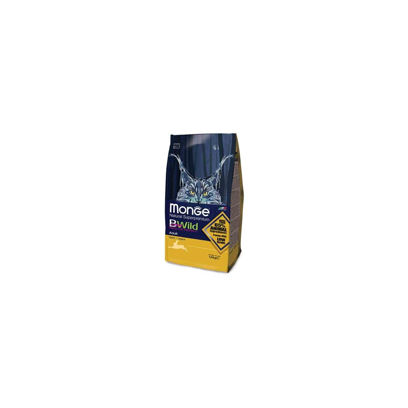 MONGE BWild Adult avec Lepre 1,5 kg. MONGE BWild Adult avec Lepre 1,5 kg.