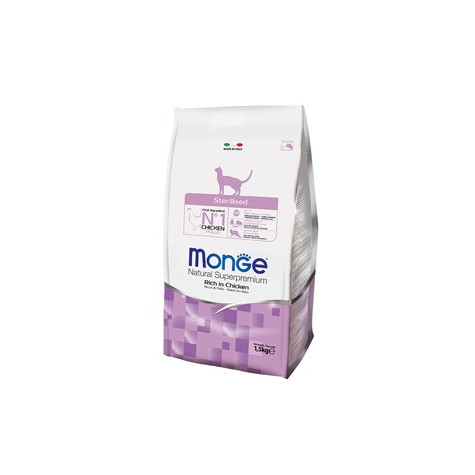 MONGE Natural Superpremium Sterilised Ricco di Pollo 1,50 kg. - 