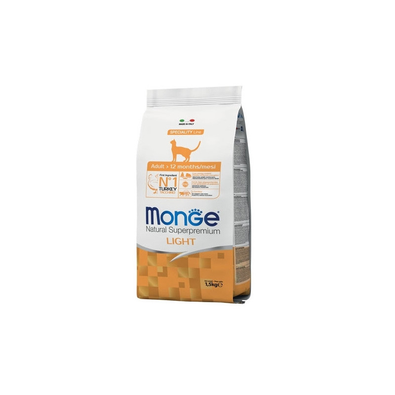 MONGE Natural Superpremium Adulto Light Dinde 1,50 g. MONGE Natural Superpremium Adulto Light Dinde 1,50 g.