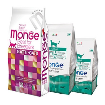 MONGE Natural Superpremium Hairball Ricco di Pollo 1,5 kg. - 